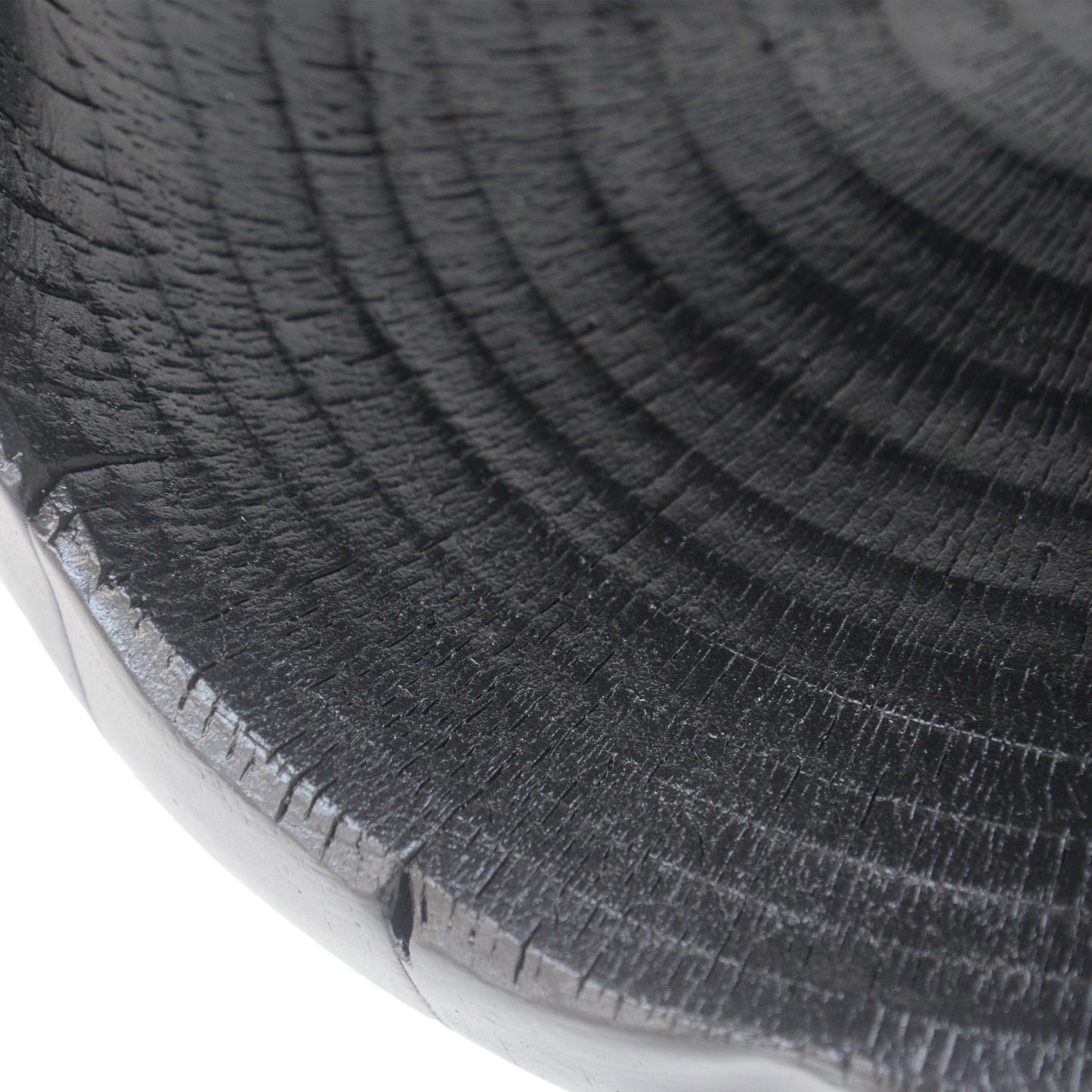 MGO Hollow Side Table, Wood-like texture, Black Color image 9
