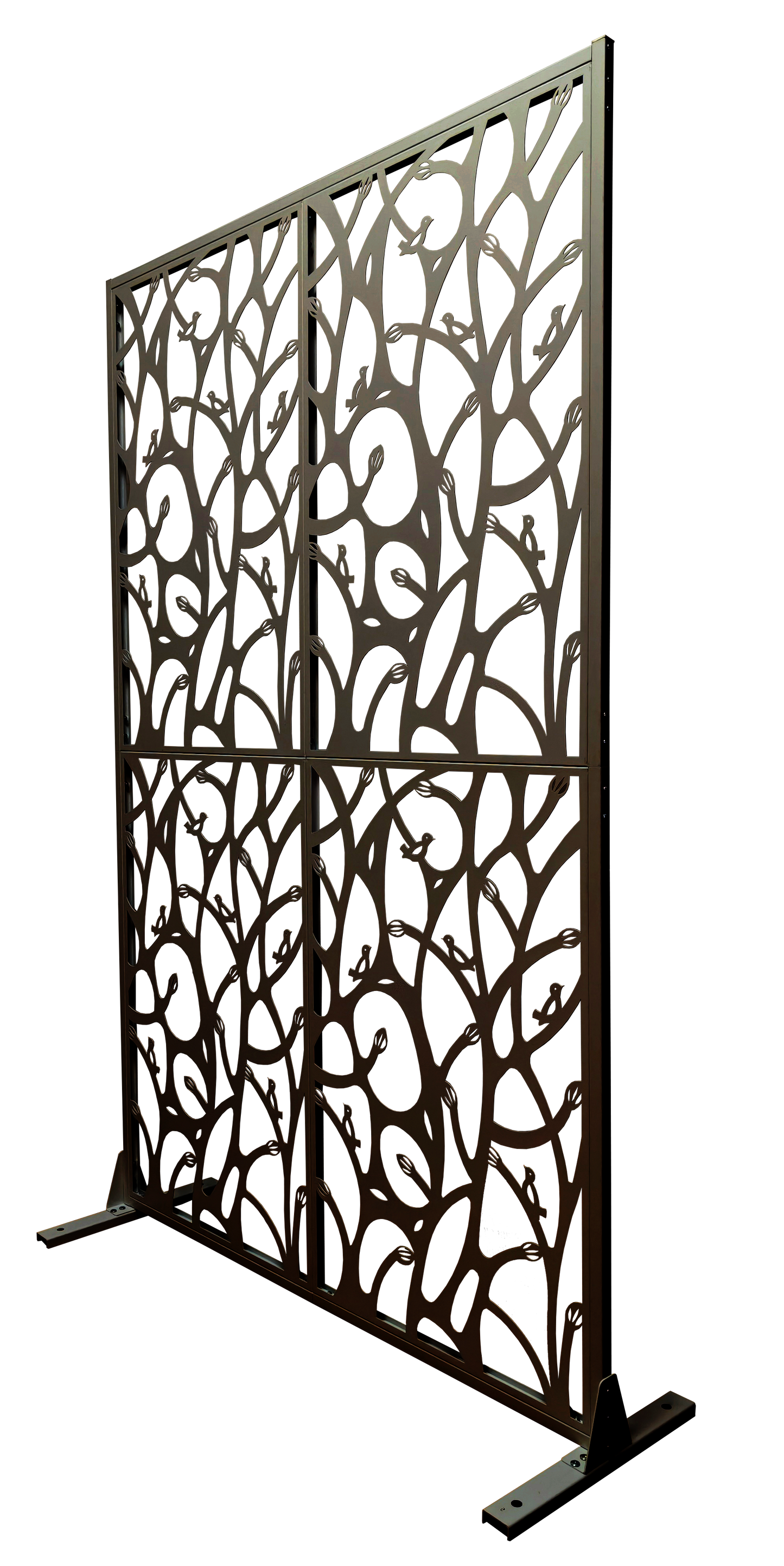 Metal Privacy Screens W3.8Ft X H6Ft Outdoor and Indoor Divider with Free Standing Decorative Privacy Screen for Balcony Patio Garden Room Divider, Black Bird Shape image 10
