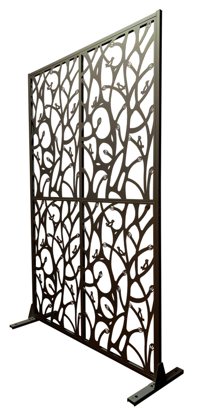 Metal Privacy Screens W3.8Ft X H6Ft Outdoor and Indoor Divider with Free Standing Decorative Privacy Screen for Balcony Patio Garden Room Divider, Black Bird Shape image 10