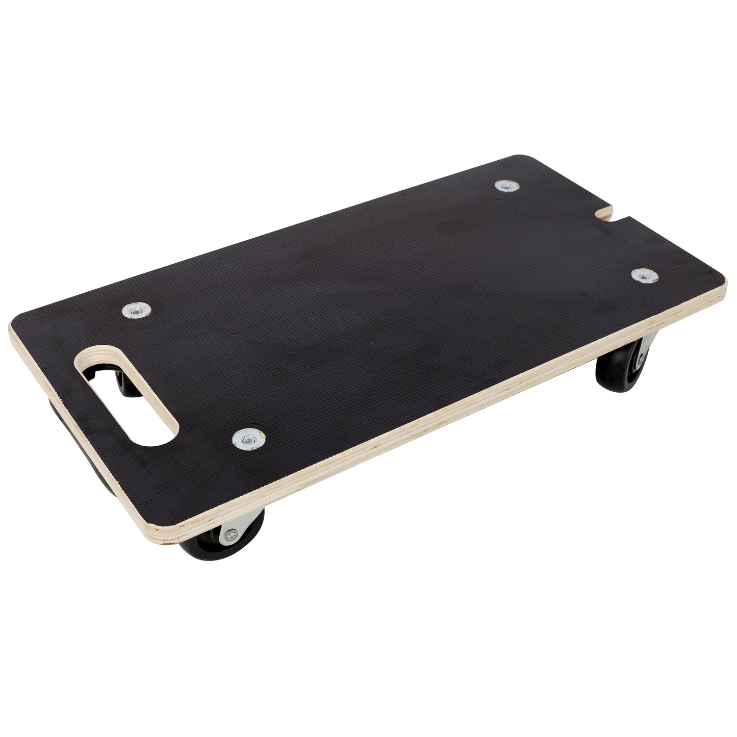 Heavy Duty Wooden Rectangle Moving Dolly with Ergonomic Handle, 440 LBS Load Capacity 3 Inch PP Casters, Multi Purpose Furniture Plant Transport Cart for Heavy Goods Moving image 2