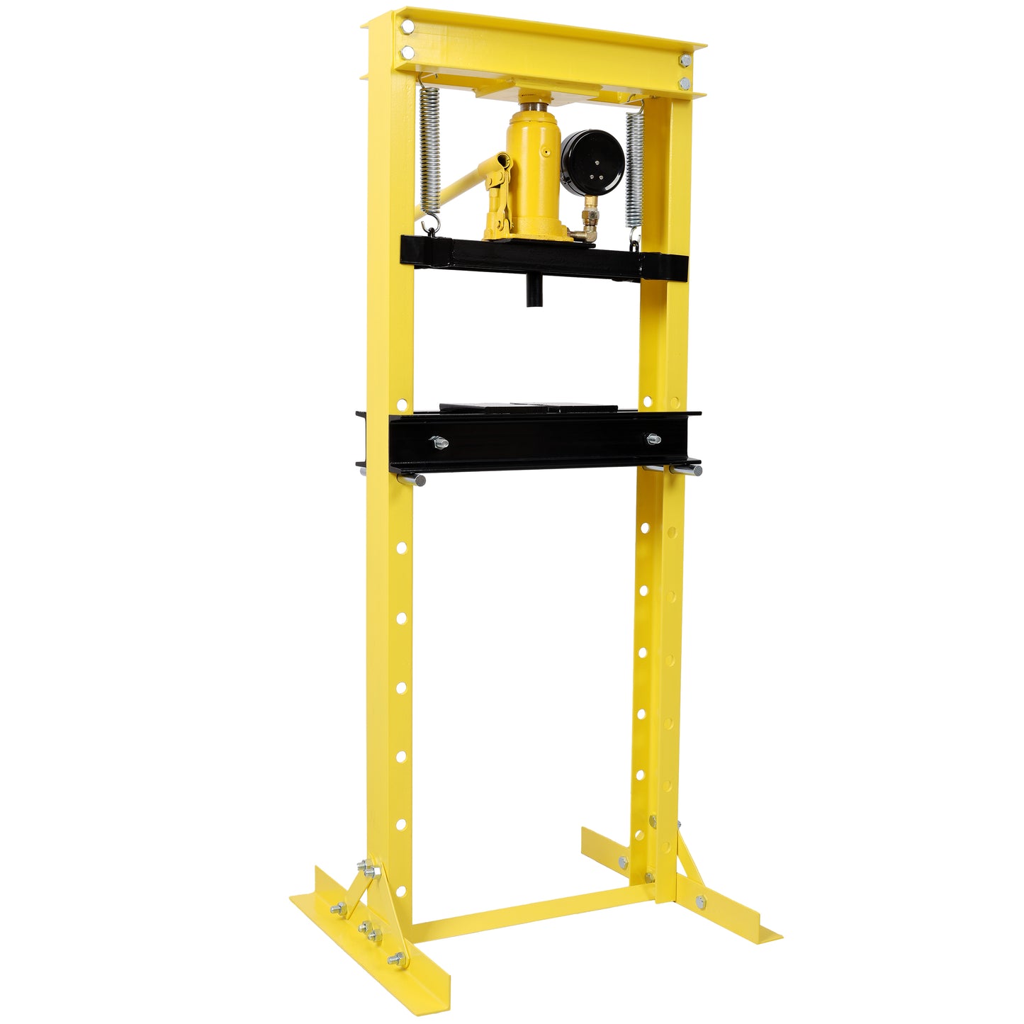 12Ton Bottle Jack Shop Press with Gauge, Bend, Straighten, or Press Parts, Install Bearings, U-Joints, Bushings, Ball Joints, and Pulleys,Yellow image 4