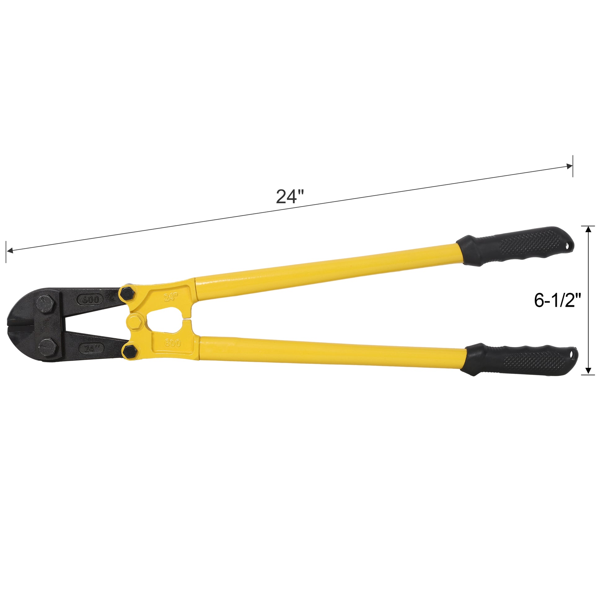 24" Heavy-Duty Medium Bolt Cutter for Fence, Steel Wire, Chain, Screws, Rivets & Medium Padlocks, Ergonomic Soft Rubber Grip Handle image 8