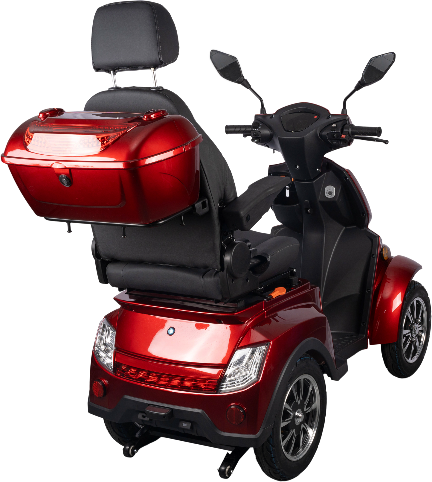 HS4W-A1R-N Heavy Duty 4 Wheel Mobility Scooters, Red Color image 7