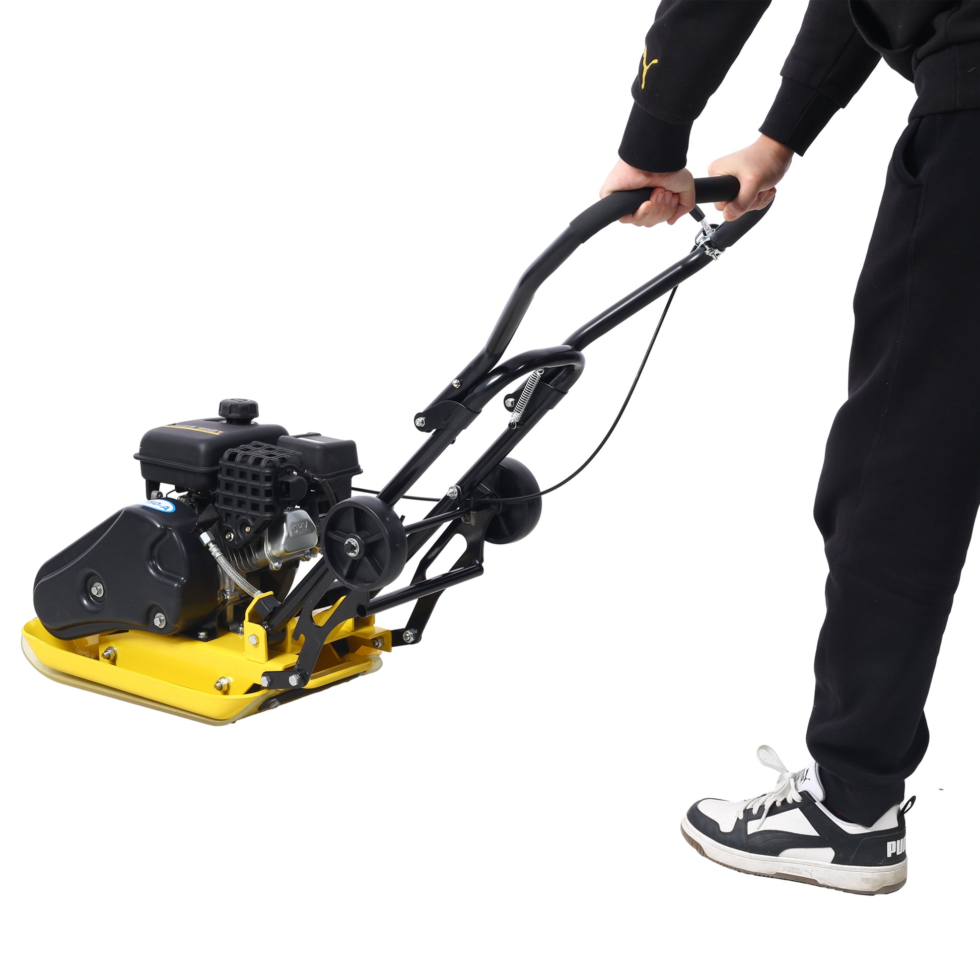 2.5HP Plate Compactor Gas 79.7cc 8200N Force Construction Concrete Tamper Machine Power Paver 19.3 x 12.6" Plate,EPA compliant image 8