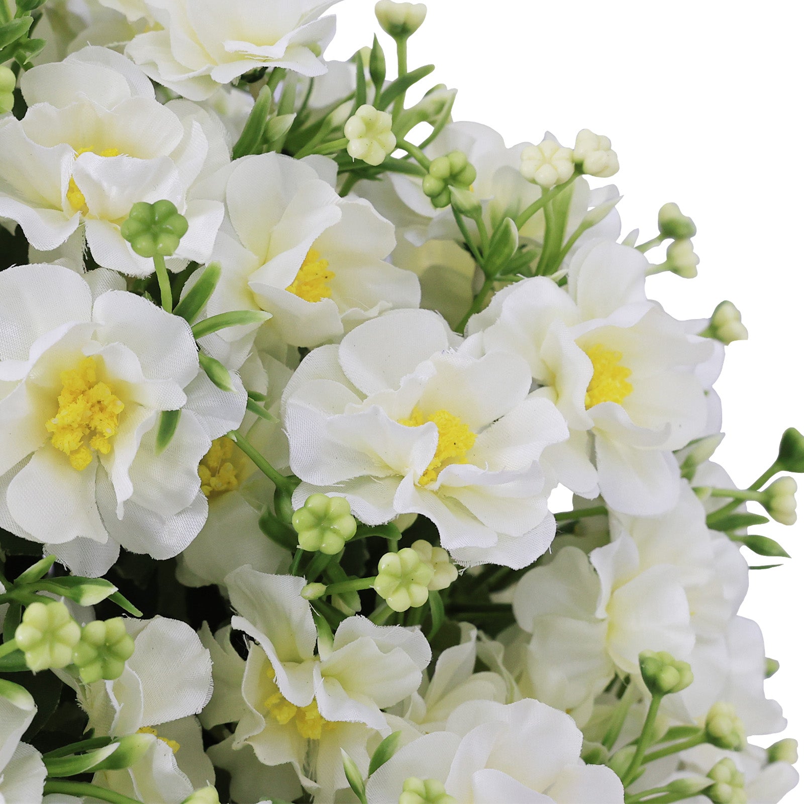 24-Inch Faux Flower Artificial Snow Lotus Potted Plant UV-Resistant Artificial Floral Decor Suitable for Indoor & Outdoor Spaces(White),2 Pots per /Set image 7