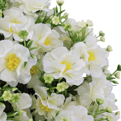 24-Inch Faux Flower Artificial Snow Lotus Potted Plant UV-Resistant Artificial Floral Decor Suitable for Indoor & Outdoor Spaces(White),2 Pots per /Set image 7