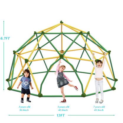 13ft Geometric Dome Climber Play Center, Kids Climbing Dome Tower, Rust & UV Resistant Steel Supporting 1000 LBS (Old SKU N710P261138L) image 2