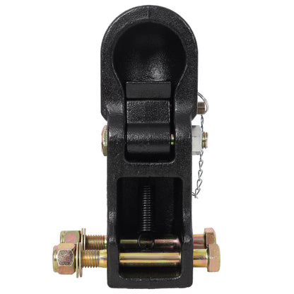 2-5/16 Inch Adjustable Channel Mount Trailer Coupler, 15000 LBS Heavy Duty Cast Steel Sleeve-Lock Coupler, Black Finish with Complete Mounting Hardware Kit image 6