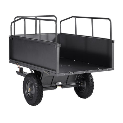 Steel Dump Cart 17 Cu. Ft 600LB for ATV/UTV Trailer Tow Behind Heavy Duty image 7