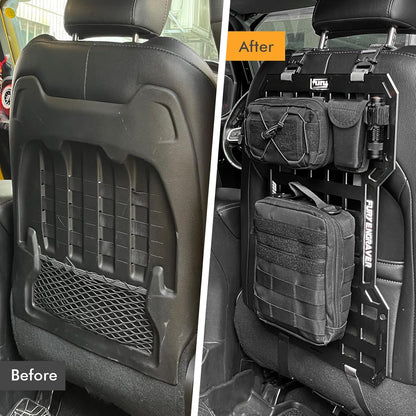 17515 Rigid Molle Panels For Vehicles Truck Mount Rack Panel Tactical Seat Back Organizer with 2 Organizer Storage Bag, 1 Multi-tool Pliers, 1 Flashlight and 5 Fastening Tape image 6
