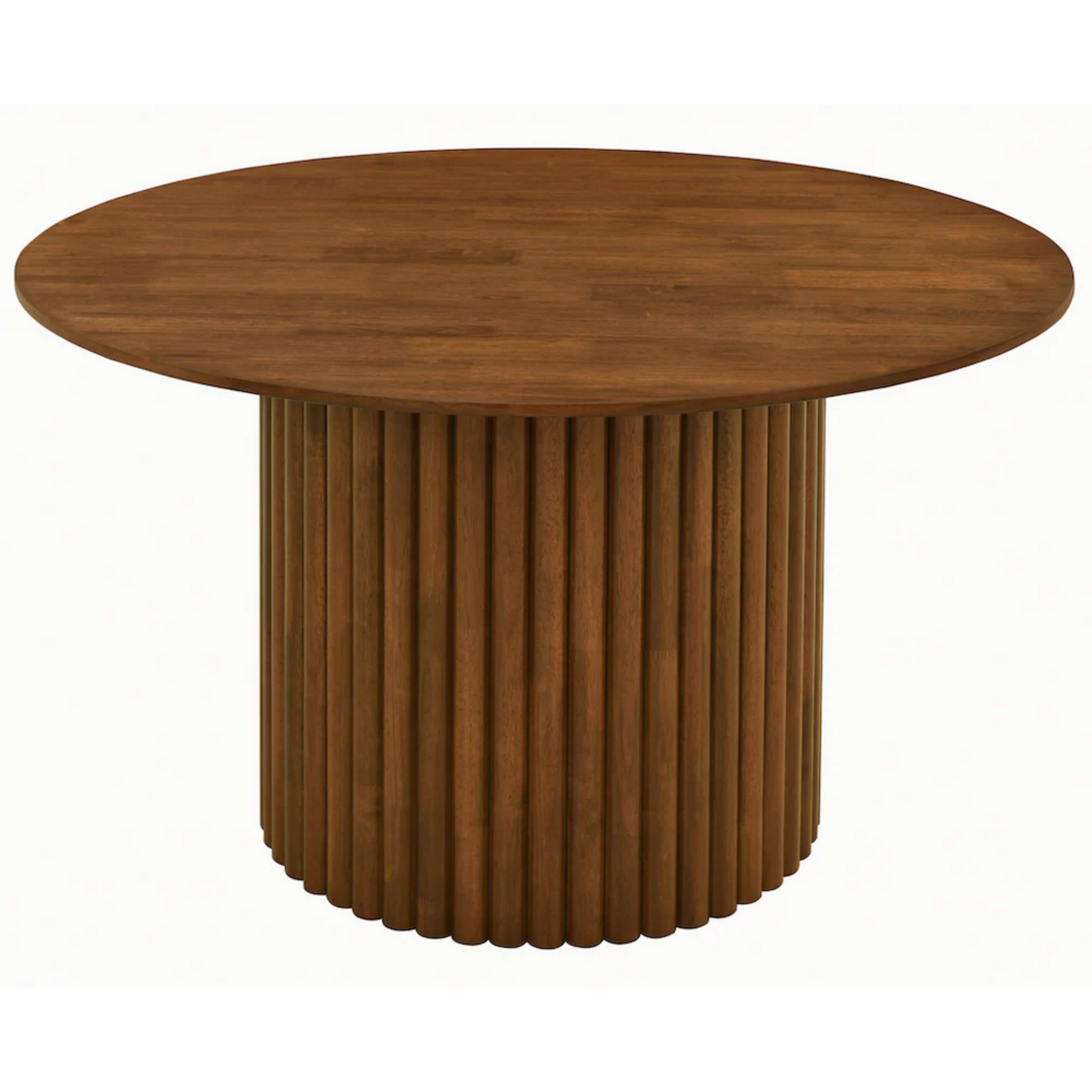 Merlin Solid Wood Walnut Round Dining Table image 5