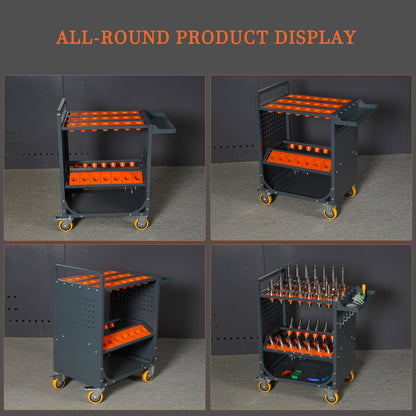 grey Tool Cart CNC Tool Cart CAT40 tool trolley BT40 cnc tool holder cart CNC machine tool service cart (CAT40 35 Capacity) image 6