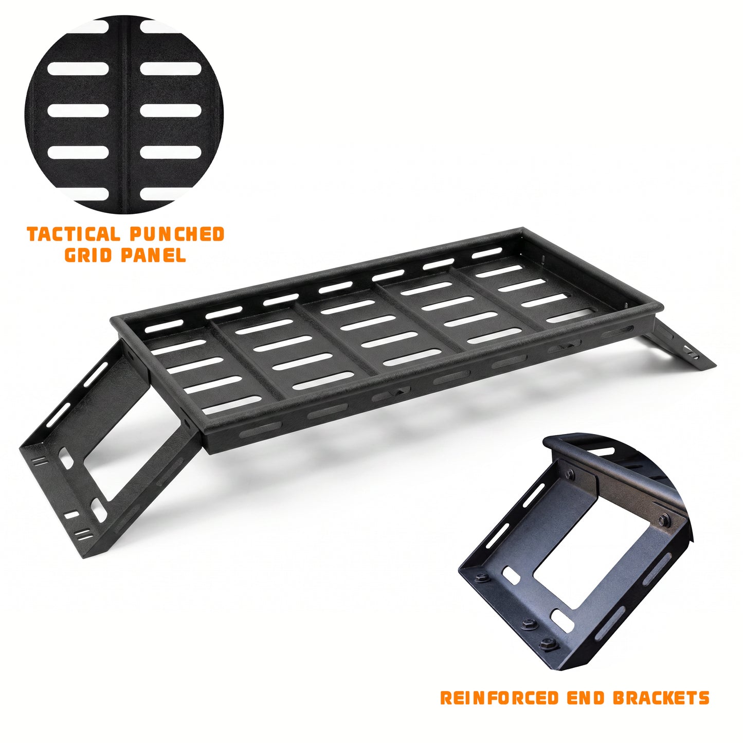 Black Rear Trunk Cargo Rack Basket Tray For 2007-2026 Jeep Wrangler JK JL Unlimited 4-Door (Exclude Sky One-Touch Power Top) Hardtop Heavy Duty Steel Interior Storage image 3