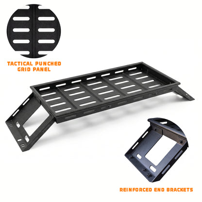 Black Rear Trunk Cargo Rack Basket Tray For 2007-2026 Jeep Wrangler JK JL Unlimited 4-Door (Exclude Sky One-Touch Power Top) Hardtop Heavy Duty Steel Interior Storage image 3