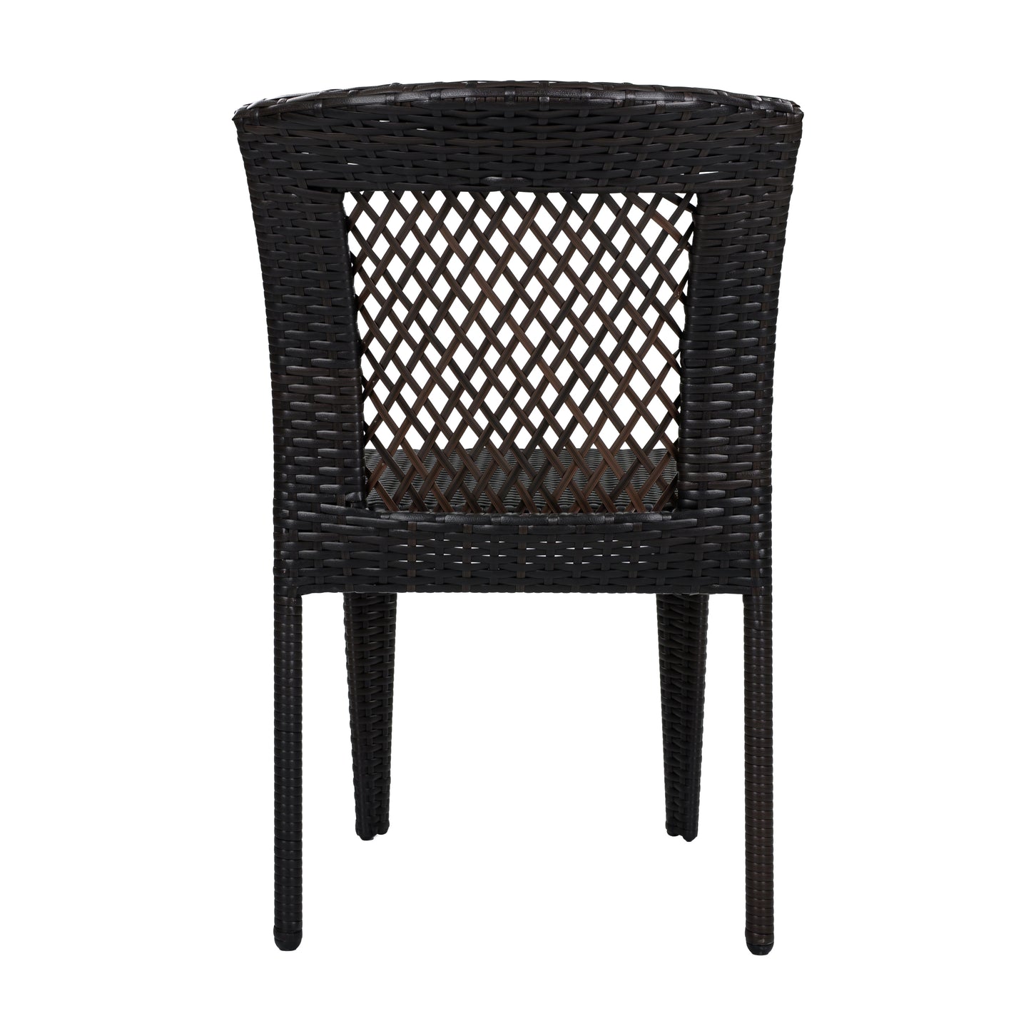 Outdoor Dining Chairs Set of 4, Stackable Chairs with UV-Resistant PE Rattan and Steel Frame, for Patio, Garden, Balcony, Supports 400lbs image 11