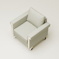FX-P01CHAIR-CREAM WHITE - Luxurious Velvet Comfort & Style