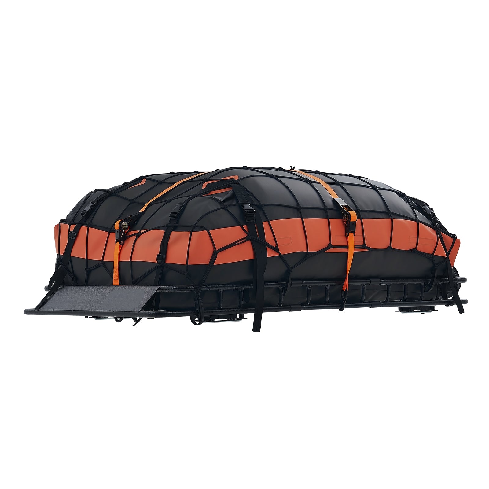 Roof Rack Cargo Basket, 54 x 34 x 4 in, Heavy Duty Roof Top Carrier Basket with Waterproof Bag, Cargo Net, Ratchet Straps, 200 lbs Capacity, Universal Car Top Luggage Holder, for SUV Truck Car image 1