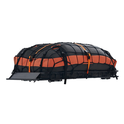 Roof Rack Cargo Basket, 54 x 34 x 4 in, Heavy Duty Roof Top Carrier Basket with Waterproof Bag, Cargo Net, Ratchet Straps, 200 lbs Capacity, Universal Car Top Luggage Holder, for SUV Truck Car image 1