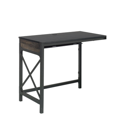 Desk Return 36" with Expanded Workspace, Brown finish image 1
