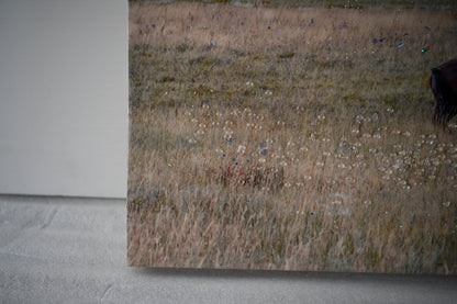 Horse framed wall art decor country western farmhouse wood painting wild horses grassland 36x24 inch image 6