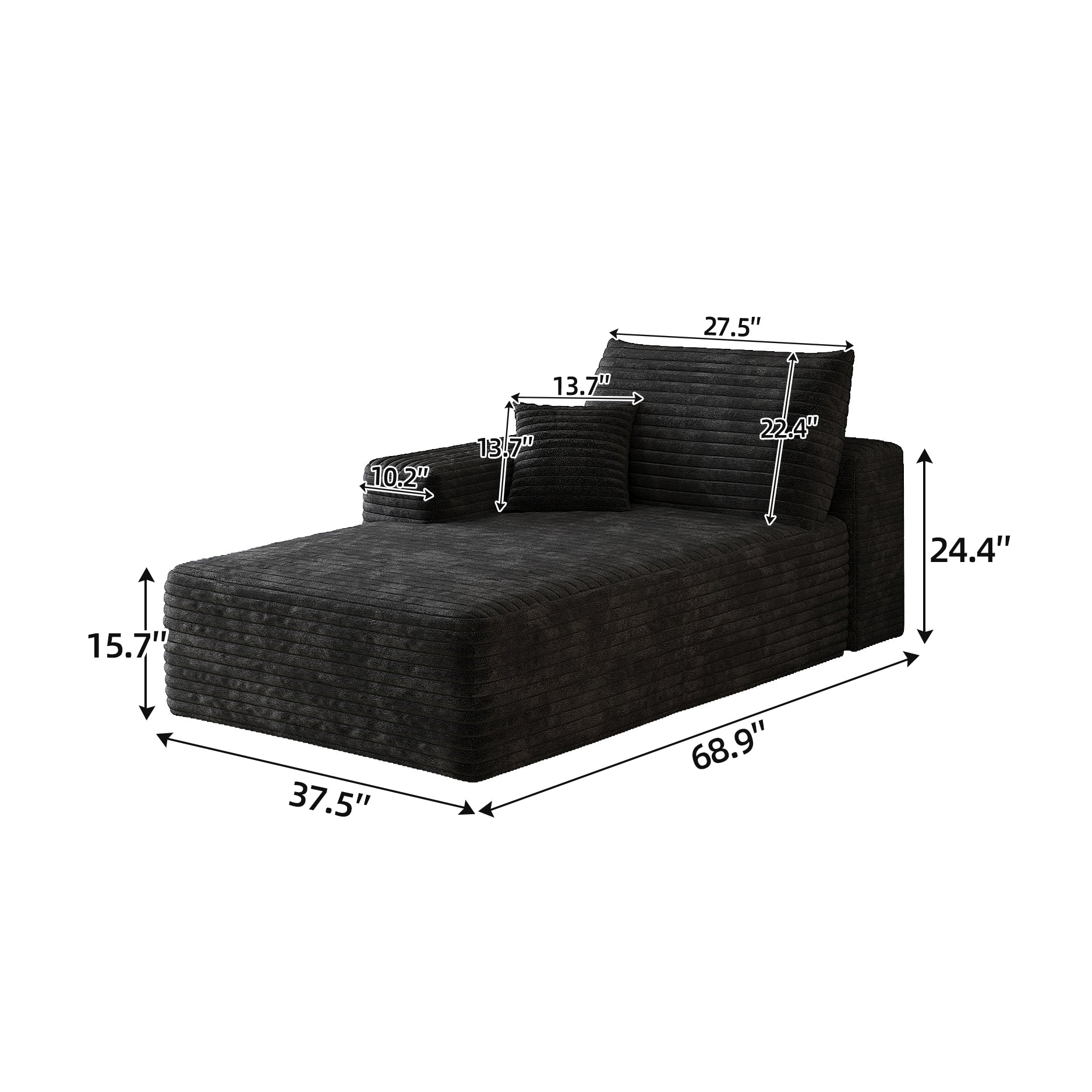 Y159-SOFA-LEFT-SLEEPER-BLACK image 4