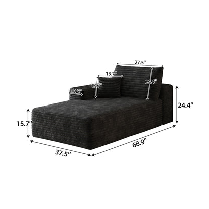 Y159-SOFA-LEFT-SLEEPER-BLACK image 4