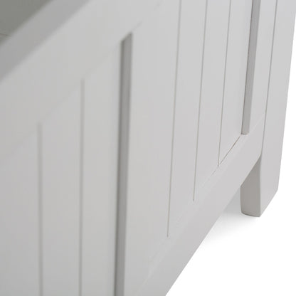 Acadian 48 inch Wide Solid Wood Entryway Storage Bench in White image 3