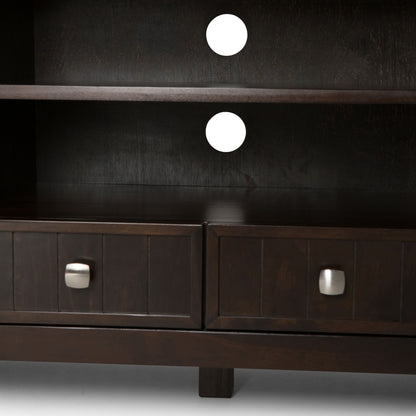 Acadian 60 inch Wide Solid Wood TV Stand in Brunette Brown For TVs up to 65 inches image 4