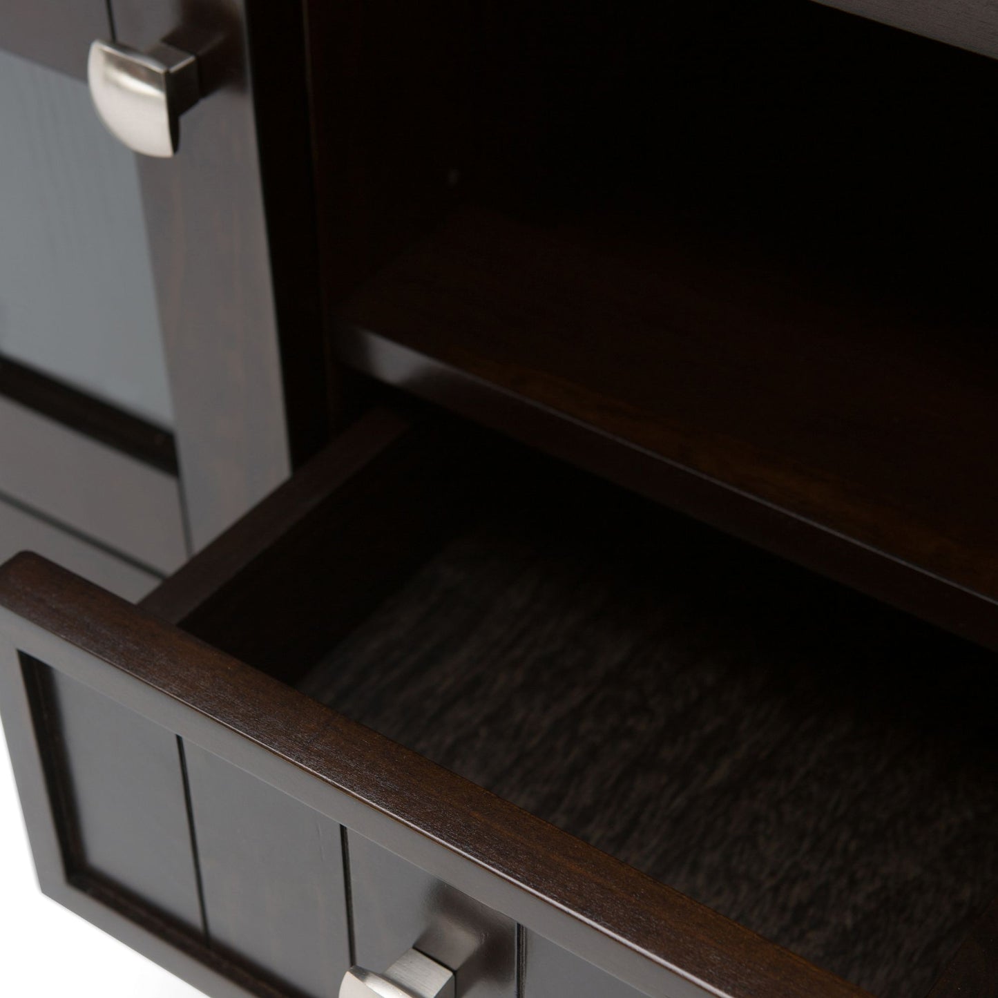 Acadian 60 inch Wide Solid Wood TV Stand in Brunette Brown For TVs up to 65 inches image 7