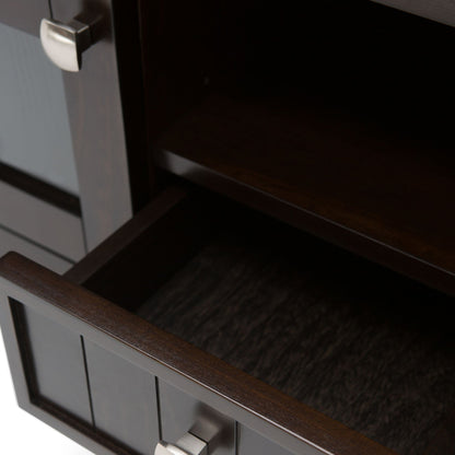 Acadian 60 inch Wide Solid Wood TV Stand in Brunette Brown For TVs up to 65 inches image 7