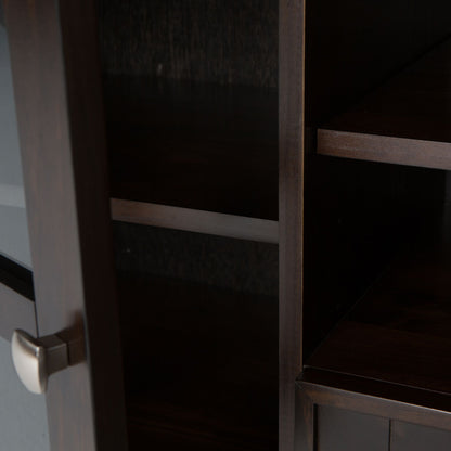 Acadian 60 inch Wide Solid Wood TV Stand in Brunette Brown For TVs up to 65 inches image 5