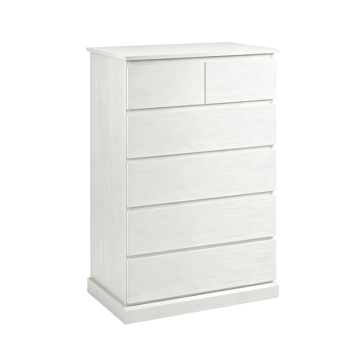 6 Drawers Dresser for Bedroom, Tall Dresser for Bedroom, Modern Chest of Drawers with Concealed Handles, Vertical Wood Storage Cabinet for Bedroom, Living Room, Entryway, White image 4