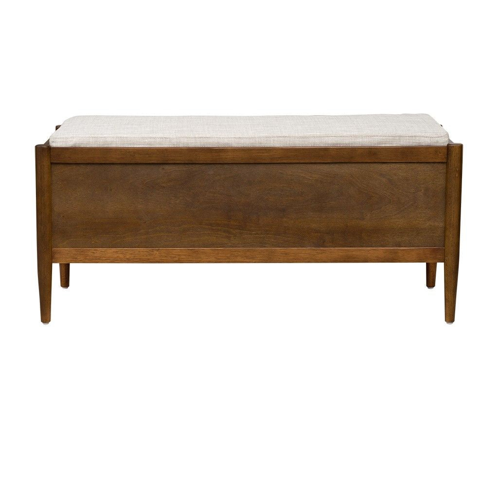 Accent Bench with Storage and Upholstered Cushion image 5