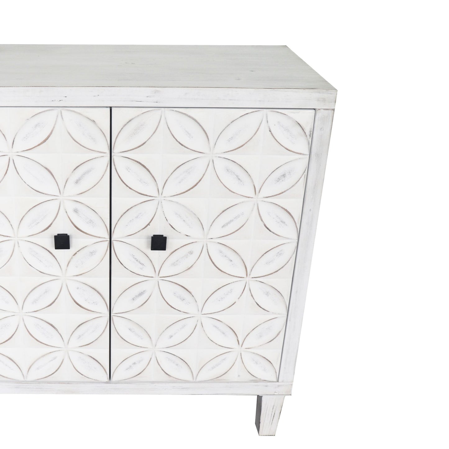 Accent Cabinet 4 Door Wooden Cabinet Sideboard Buffet Server Cabinet Storage Cabinet, for Living Room, Entryway, Hallway image 7