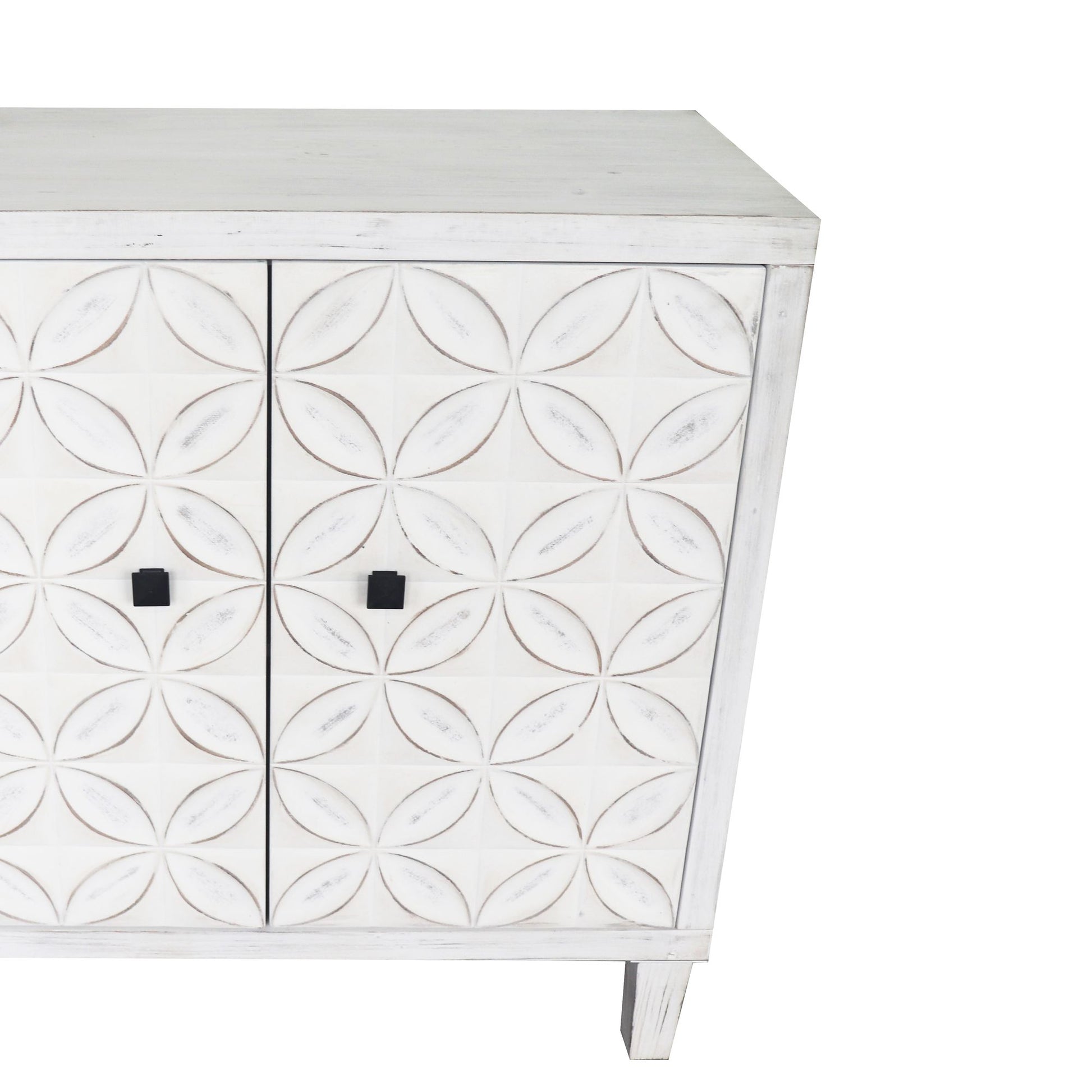 Accent Cabinet 4 Door Wooden Cabinet Sideboard Buffet Server Cabinet Storage Cabinet, for Living Room, Entryway, Hallway image 7