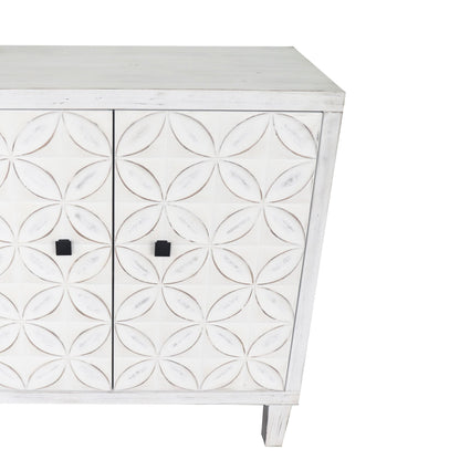 Accent Cabinet 4 Door Wooden Cabinet Sideboard Buffet Server Cabinet Storage Cabinet, for Living Room, Entryway, Hallway image 7