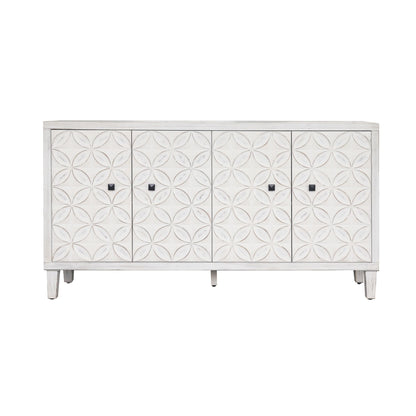 Accent Cabinet 4 Door Wooden Cabinet Sideboard Buffet Server Cabinet Storage Cabinet, for Living Room, Entryway, Hallway image 6
