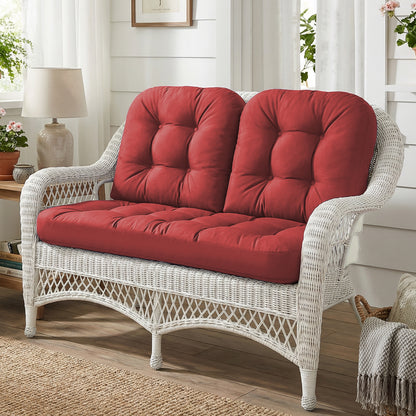 Wicker Chair Cushions Set of 3. Anti-Slip/Waterproof Patio Furniture Chair Cushions. Tufted Outdoor Furniture Cushions 4 Inch Extra Thick. image 6