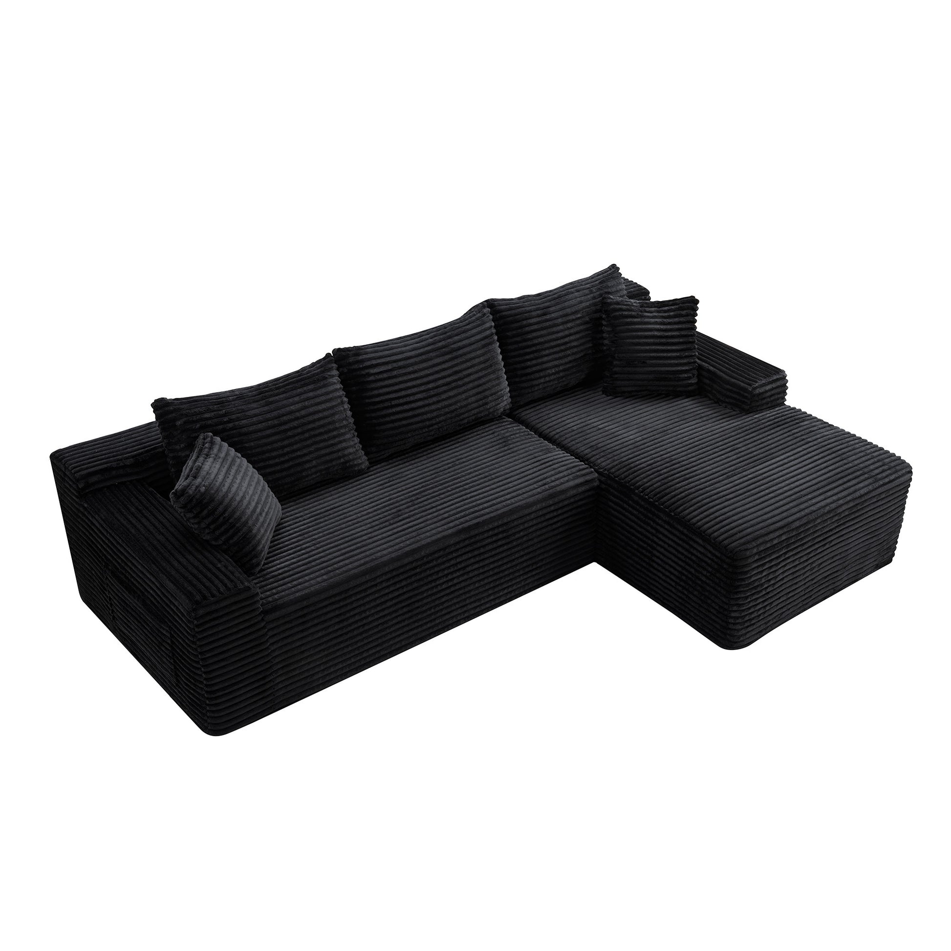 106.3" Cloud Modular Sectional Sofa Couch with L-Shape Chaise,Modern Minimalist Upholstered Couches for Living Room Bedroom,Deep Seat Corner Couch,No Assembly Required image 5