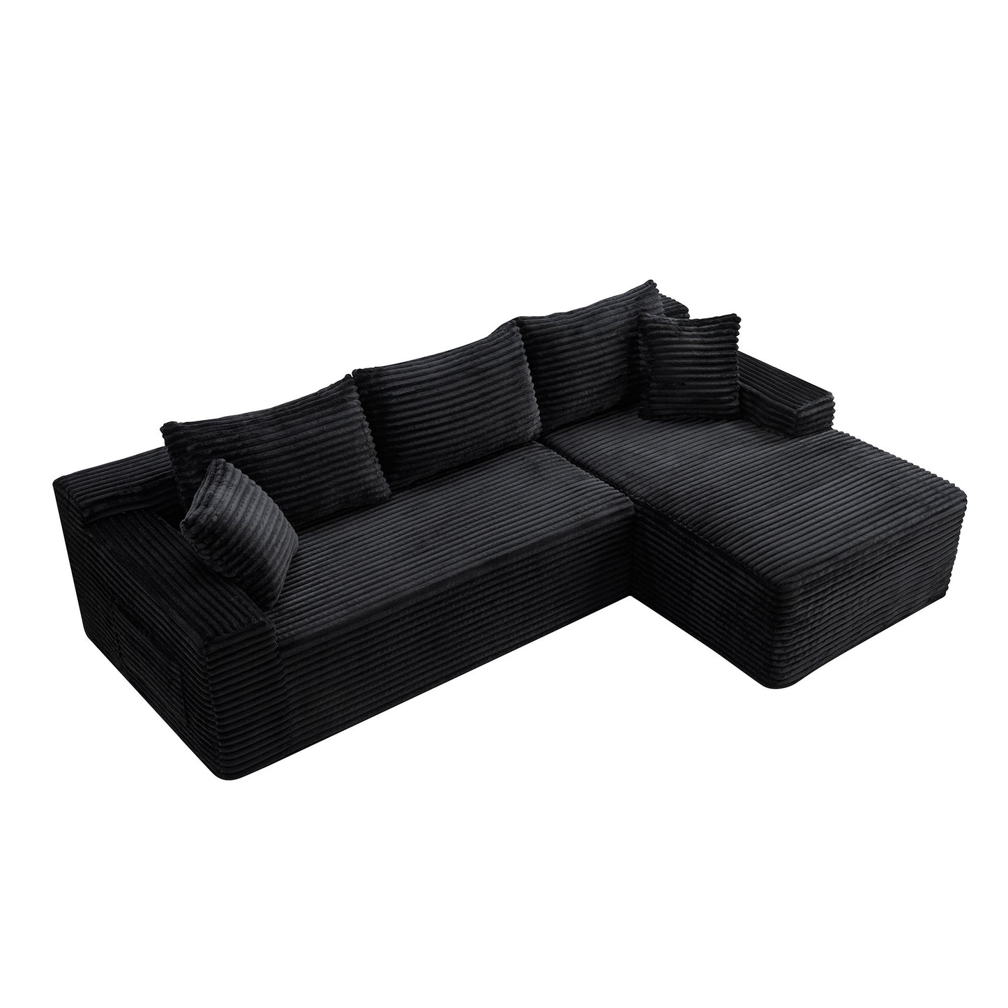 106.3" Cloud Modular Sectional Sofa Couch with L-Shape Chaise,Modern Minimalist Upholstered Couches for Living Room Bedroom,Deep Seat Corner Couch,No Assembly Required image 5
