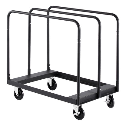 Drywall Cart Dolly, 1800 lbs Load Capacity, Steel Panel Truck Cart with 5 inch Swivel Casters, Lumber Drywall Dolly with with Tie-Down Strap & 3 Side Handrails for Factory, Warehouse, Garage, Black image 1