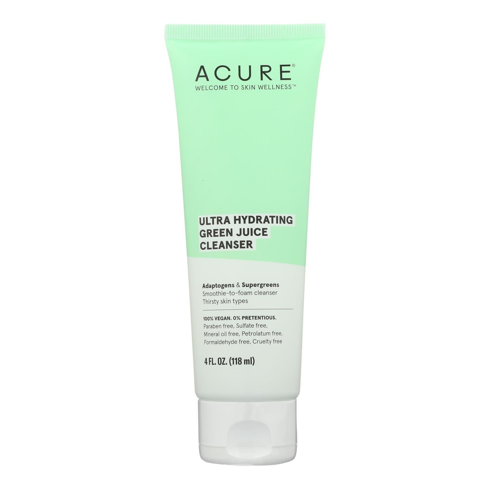 Acure - Cleanser Ultra Hydrt Green Juice - 1 Each-4 Fz image 1