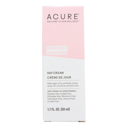 Acure Sensitive Facial Cream - Argan Oil And Sunflower Amino Acids - 1.75 Fl Oz. image 1