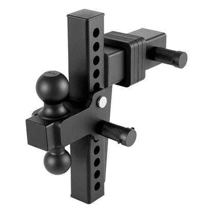 Adjustable Trailer Hitch, Fit 2.5 Inch Receiver, Trailer Hitch Mount with 2 Inch & 2-5/16 Inch Balls, 18500 lbs GTW, 10 Inch Drop, Towing Ball Mounts for RVs, Off-Road Vehicles and Trucks, Black image 12