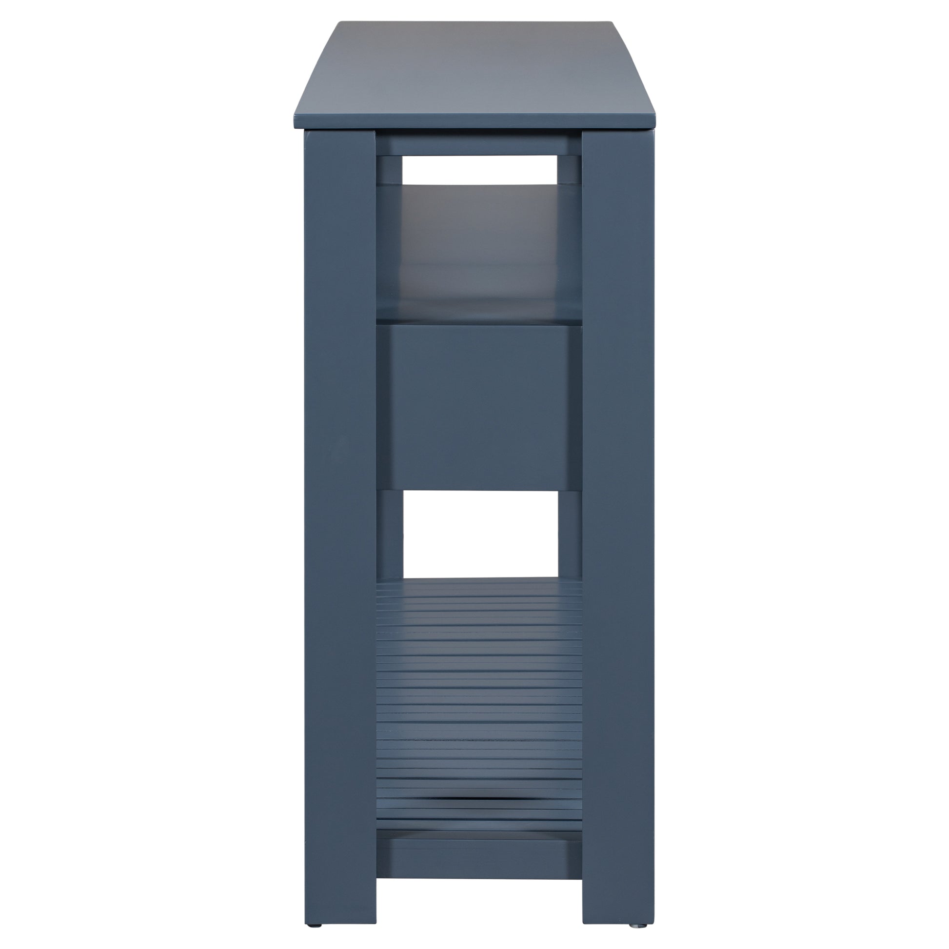 U_STYLE 61.5''Large Entryway Table with 4 Drawers,Painted Console Table with 3-Tier Open Shelves and Metal Handles,Versatile Hallway Sofa Table for Living Room, Bedroom, Foyer and Kitchen image 12
