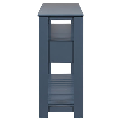U_STYLE 61.5''Large Entryway Table with 4 Drawers,Painted Console Table with 3-Tier Open Shelves and Metal Handles,Versatile Hallway Sofa Table for Living Room, Bedroom, Foyer and Kitchen image 12