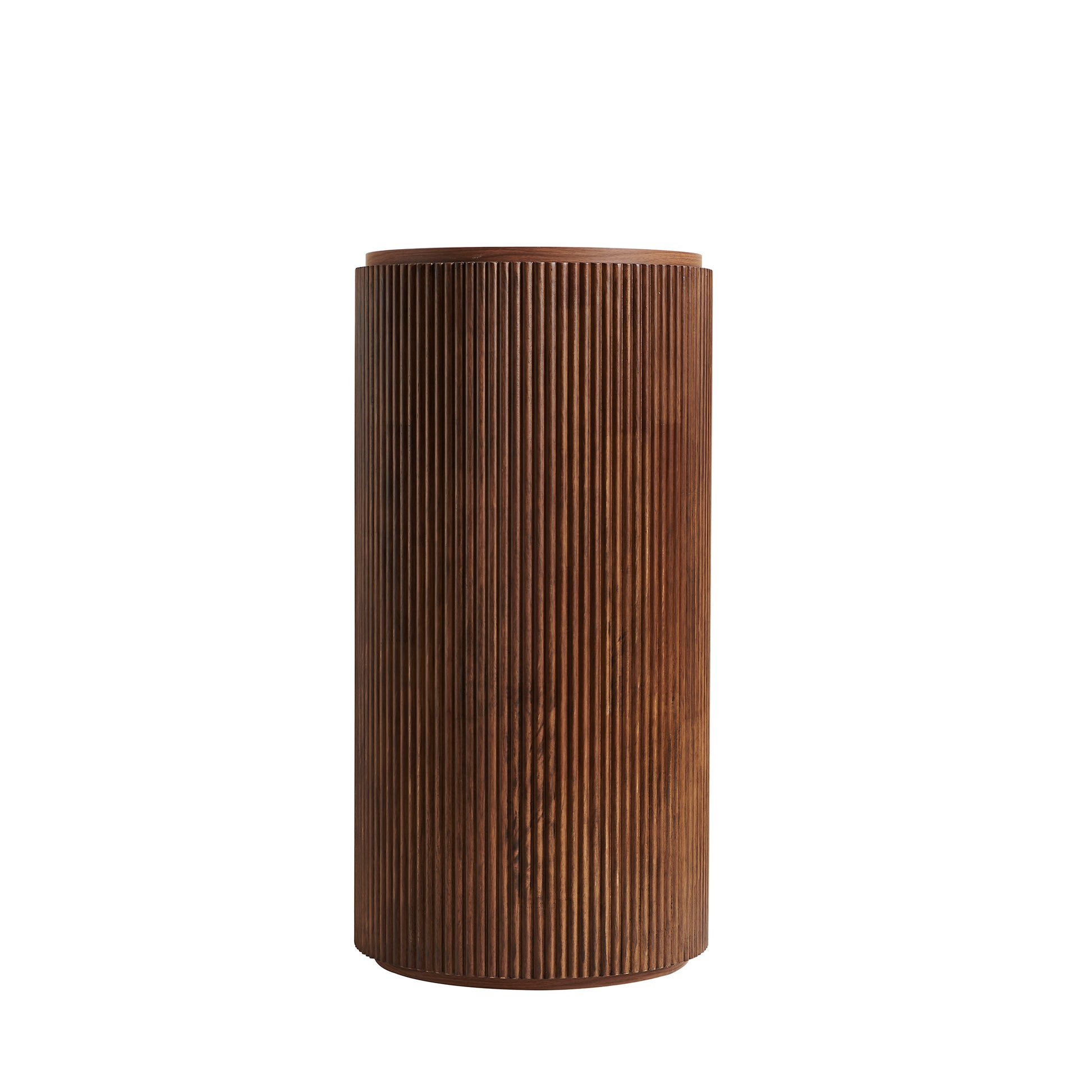 JINBO 16" Freestanding Cylindrical Cabinet Only,NO Faucet and Drain Set,Walnut Woodgrain Color image 3