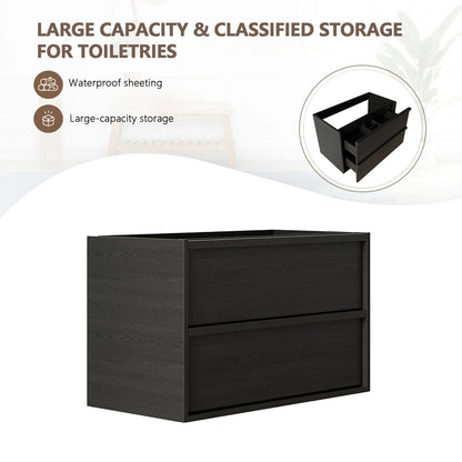 36 Inch Bathroom Vanity, KD-PACKING-(Only Vanity, Without Basin) image 5