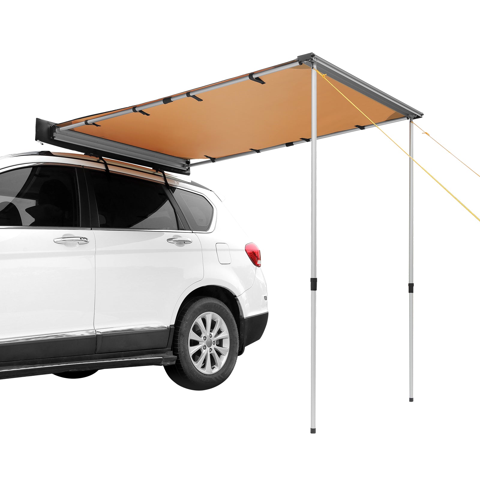 Car Side Awning, Large 4.6'x6.6' Shade Coverage Vehicle Awning, PU3000mm UV50+ Retractable Car Awning with Waterproof Storage Bag, Suitable for Truck, SUV, Van, Campers image 1