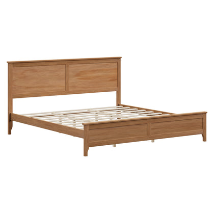 Modern Solid Wood King Size Platform Bed with Sturdy Wooden Slats Support,No Box Spring Needed, Seadrift(Old SKU:N701P300990N) image 5